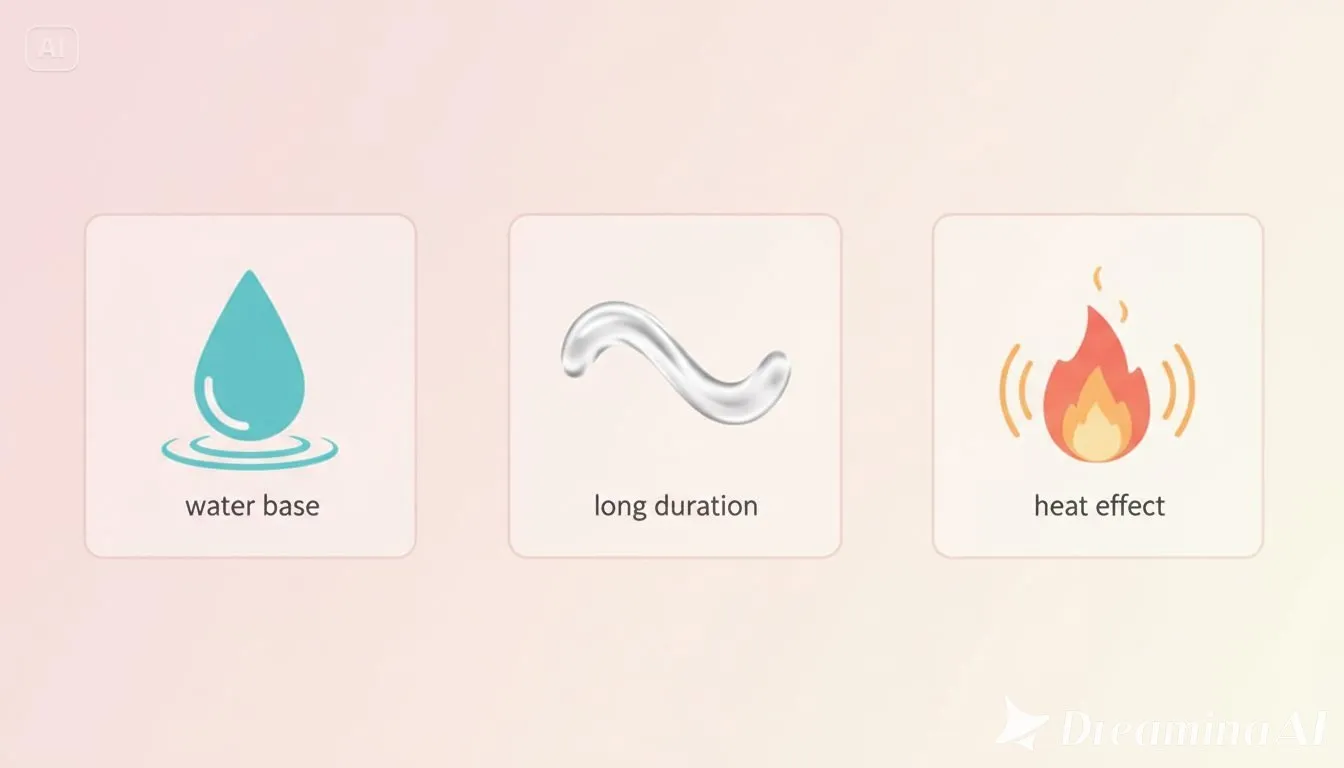 Lubricantes sexuales para mujer: infografía comparativa de tipos y efectos.