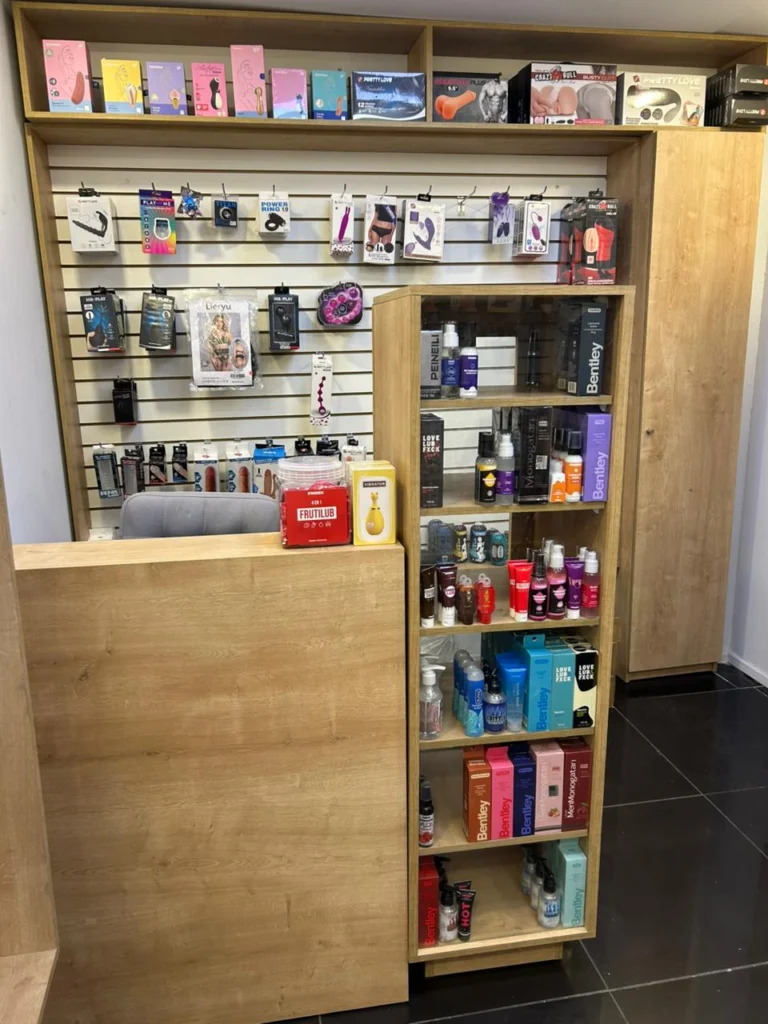 Fotografía del interior de la tienda Sexxy Shop