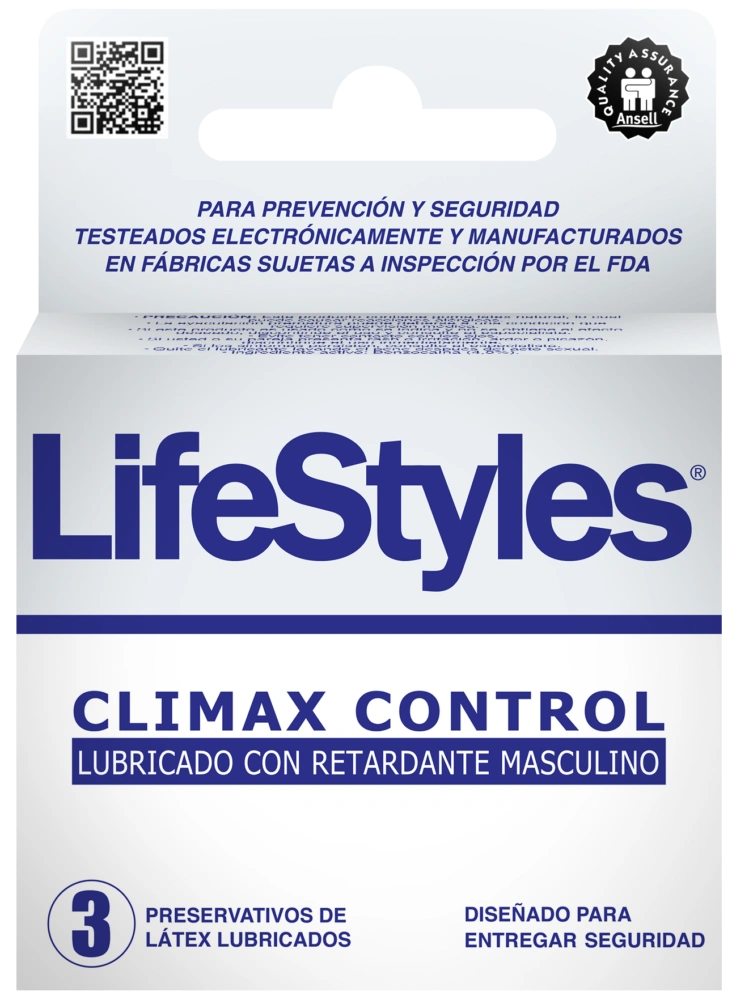Lifestyles Climax Control x 3 Unds