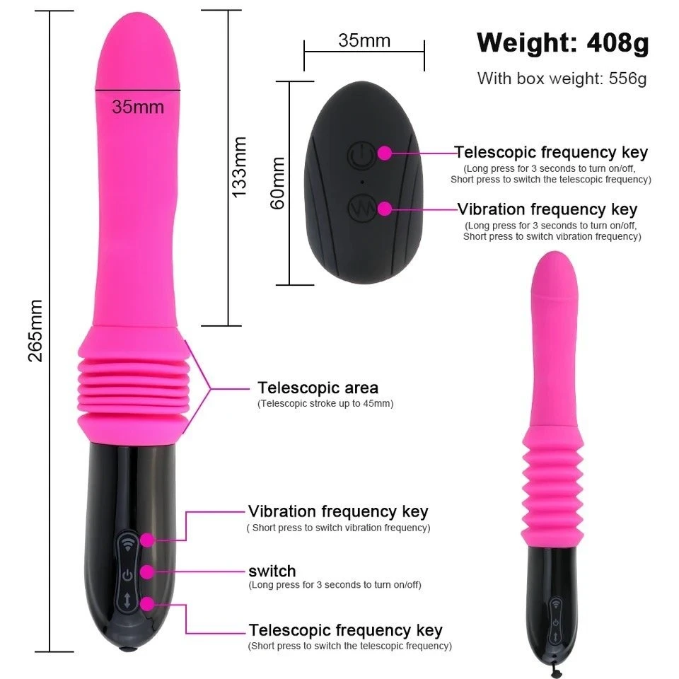 Maquina Sexual Telescópica con Control
