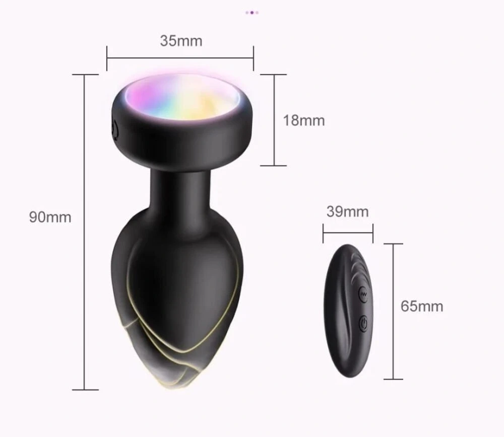 PLug Anal Luz Led Con Vibración