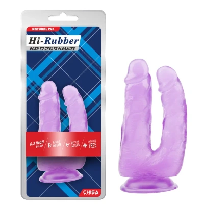 Dildo Doble Hi-Rubber 18-16 cm