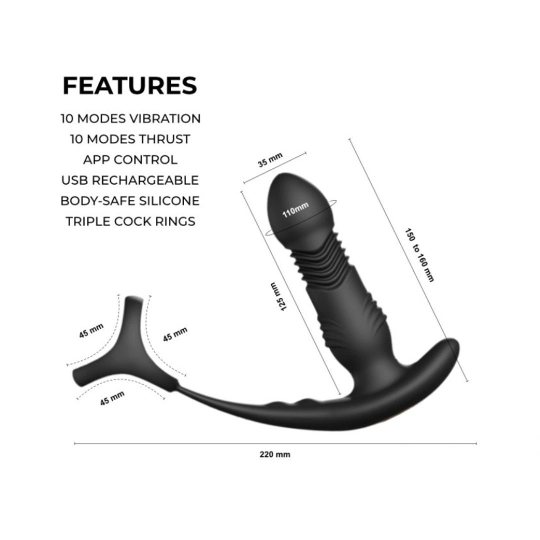 Connor Vibrador Prostático Sube y Baja con App