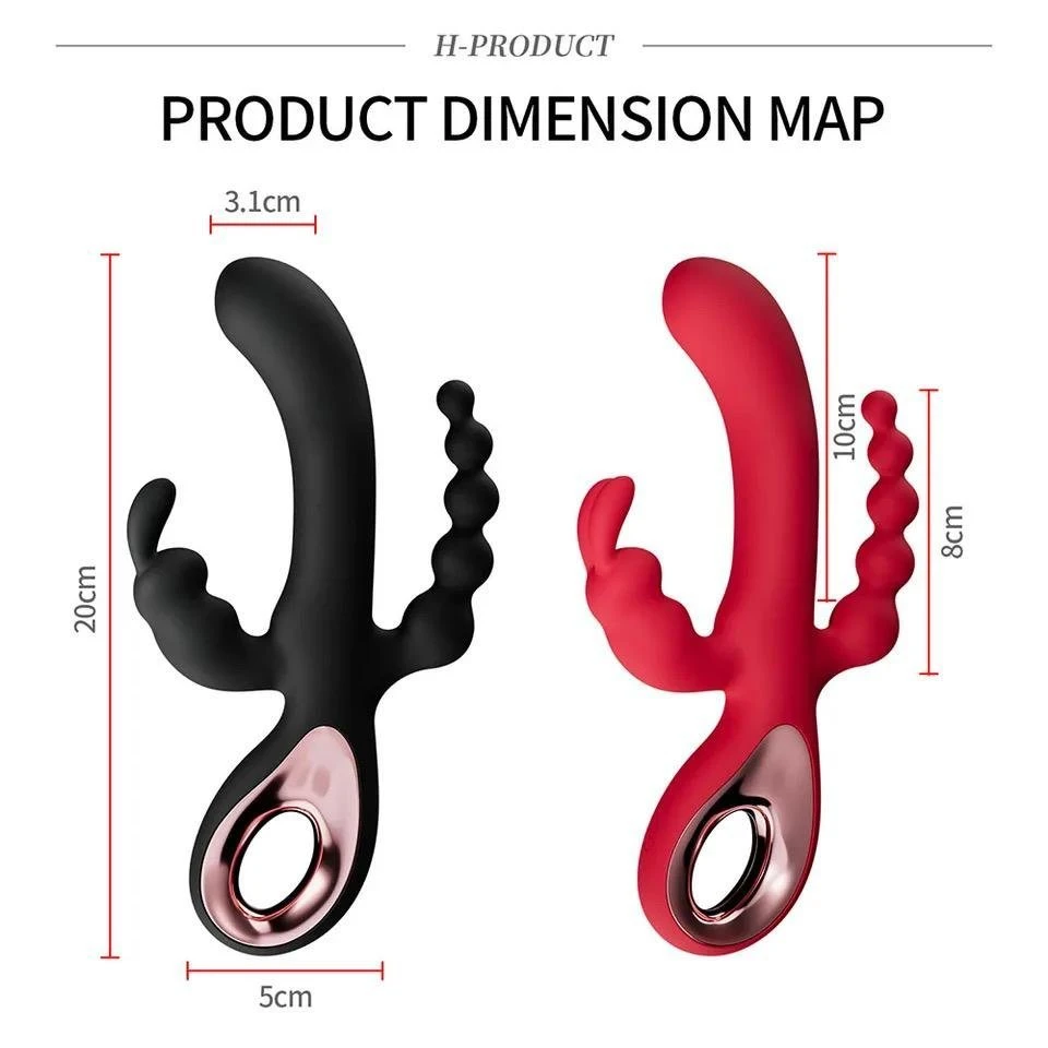 Conejo Vibrador Triple Placer