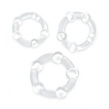 Set De Anillos Stay Hard - Transparente