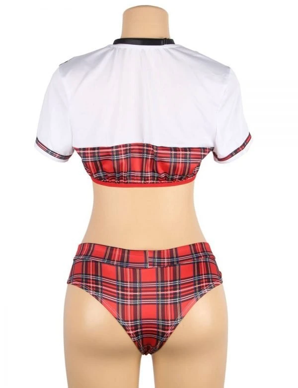 Disfraz De Colegiala En Conjunto Con Peto Tapado XL - COD-81010P