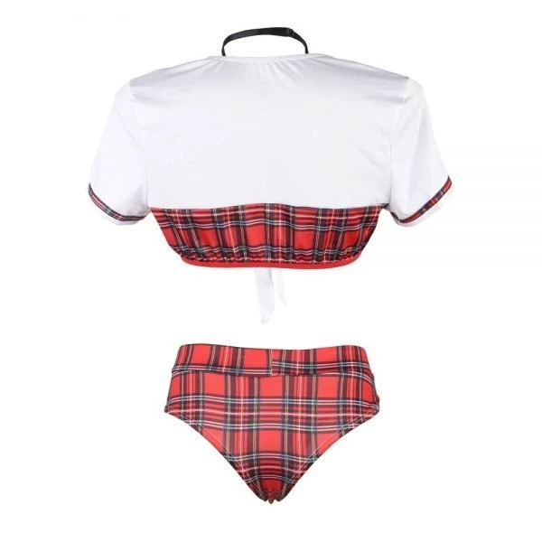 Disfraz De Colegiala En Conjunto Con Peto Tapado XL - COD-81010P