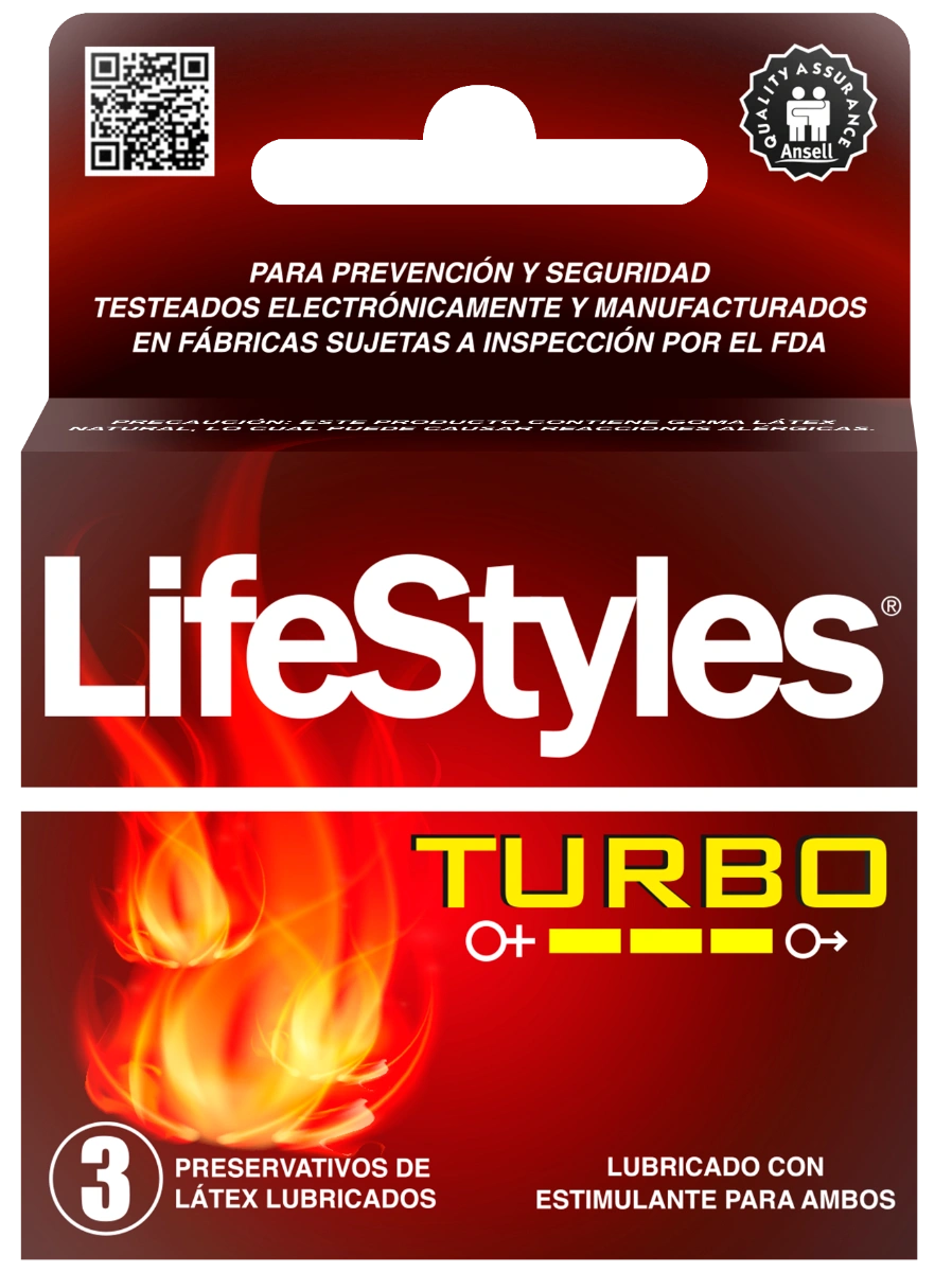 Lifestyles Turbo x 3 Unds