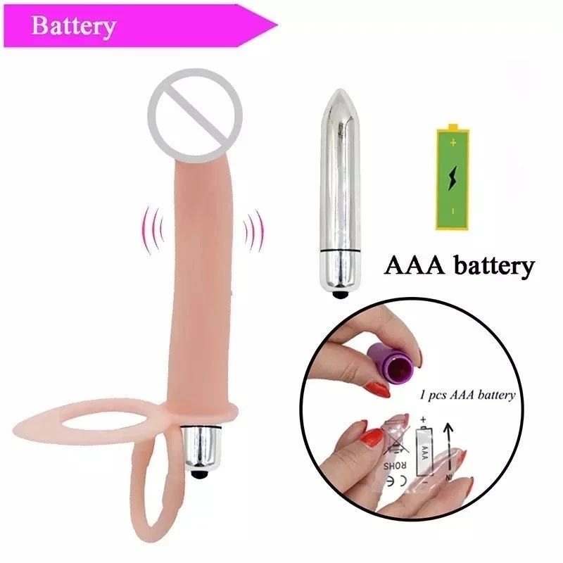 Vibrador con correa para doble penetración