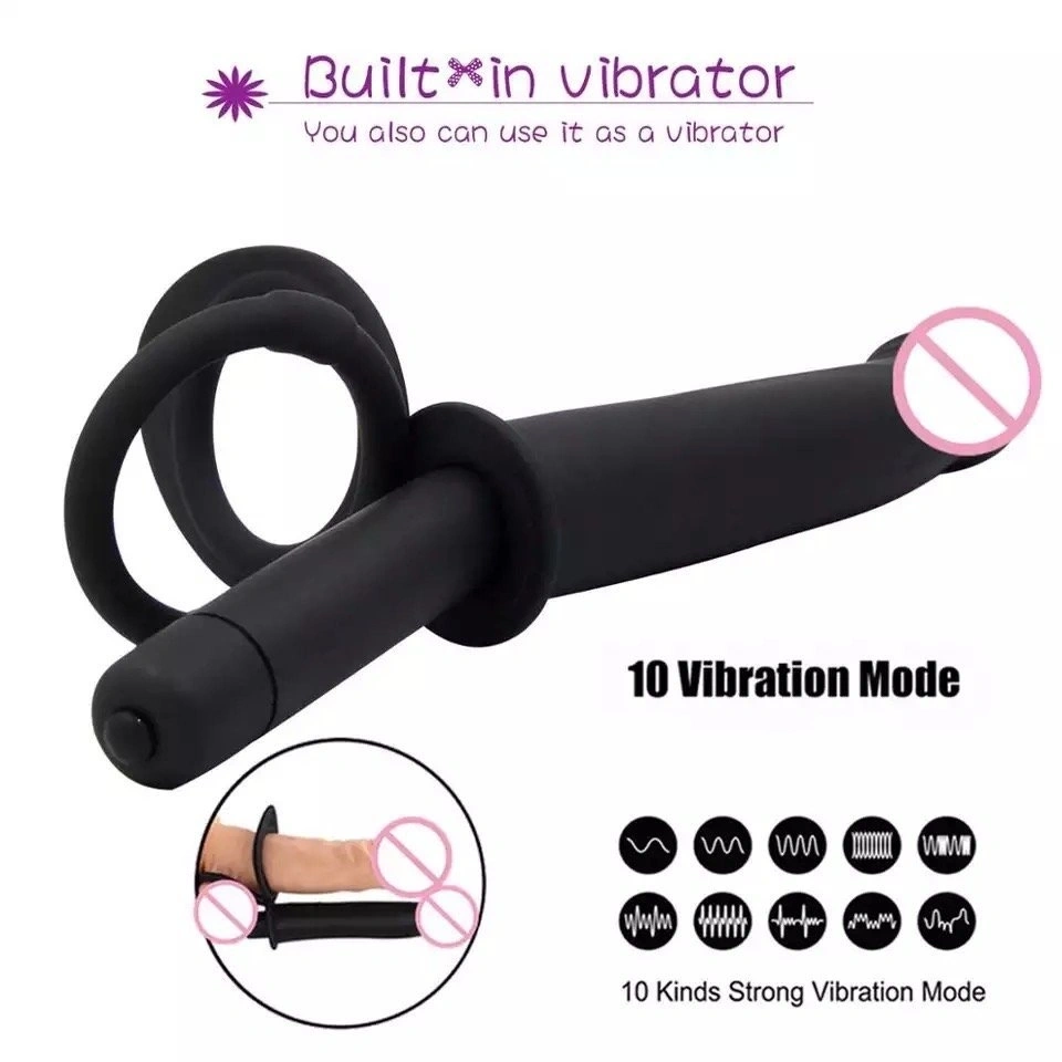 Vibrador con correa para doble penetración