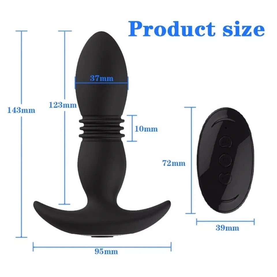Vibrador Anal Sube y Baja con Control