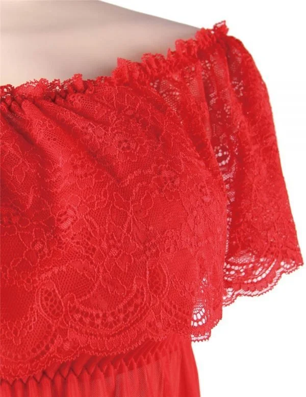 Babydoll Strapless Rojo XXL COD57-2P