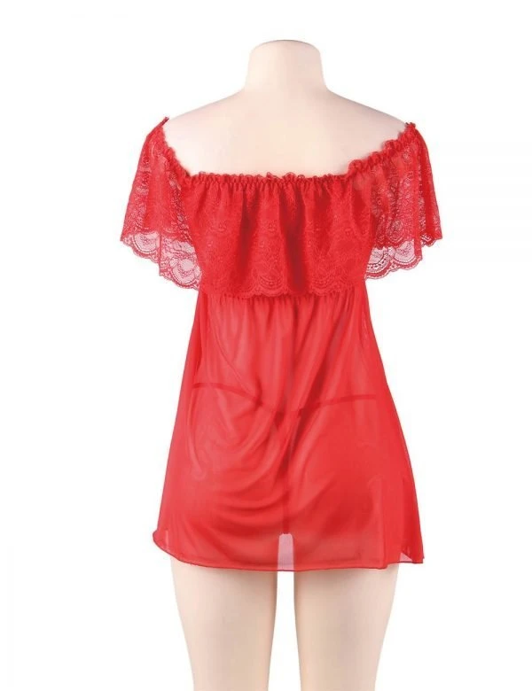 Babydoll Strapless Rojo XXL COD57-2P
