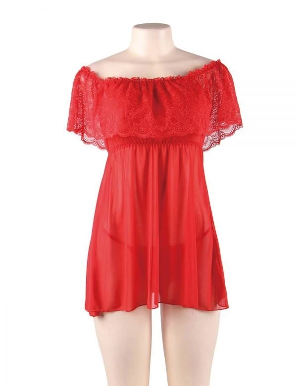 Babydoll Strapless Rojo XXL COD57-2P