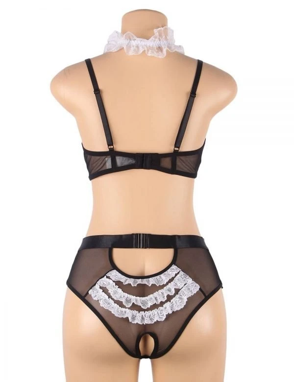 Disfraz De Mucama En Conjunto De Copas Descubiertas COD-81006
