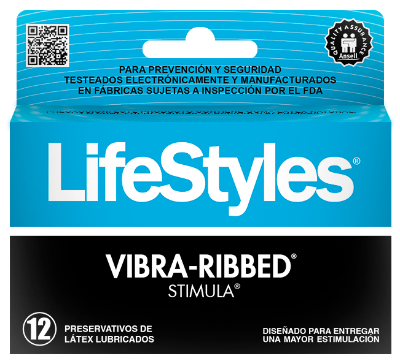 Lifestyles Preservativos Vibra Ribbed Stimula x 12 unidades
