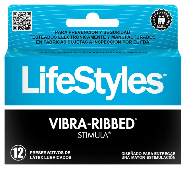 Lifestyles Preservativos Vibra Ribbed Stimula x 12 unidades