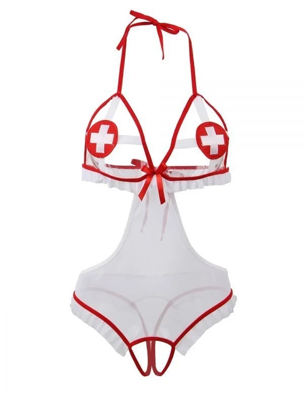 Disfraz De Enfermera En Body De Diseño Exótico XL COD-80674P