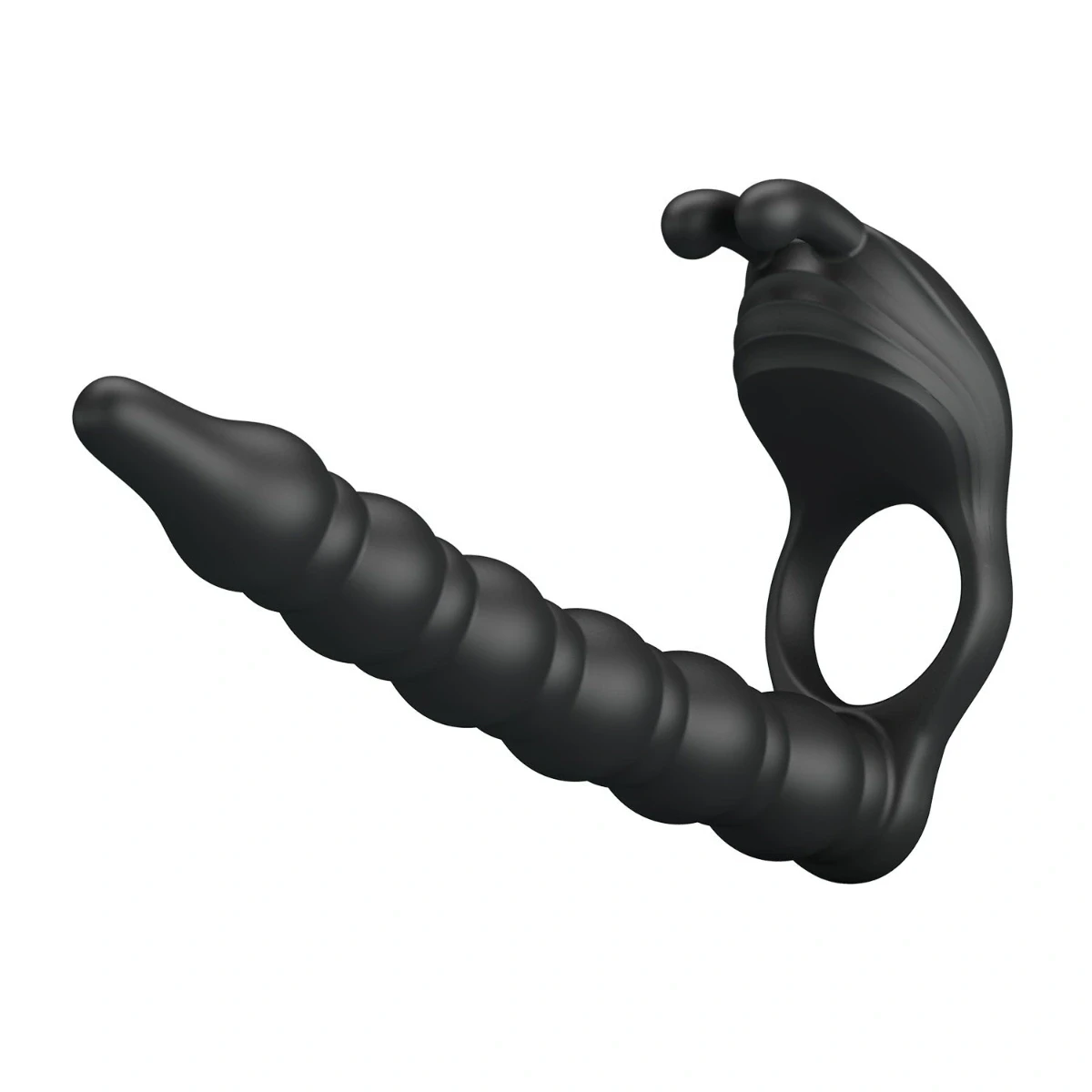 Anillo Vibrador Doble Penetración con Estimulación de Clítoris