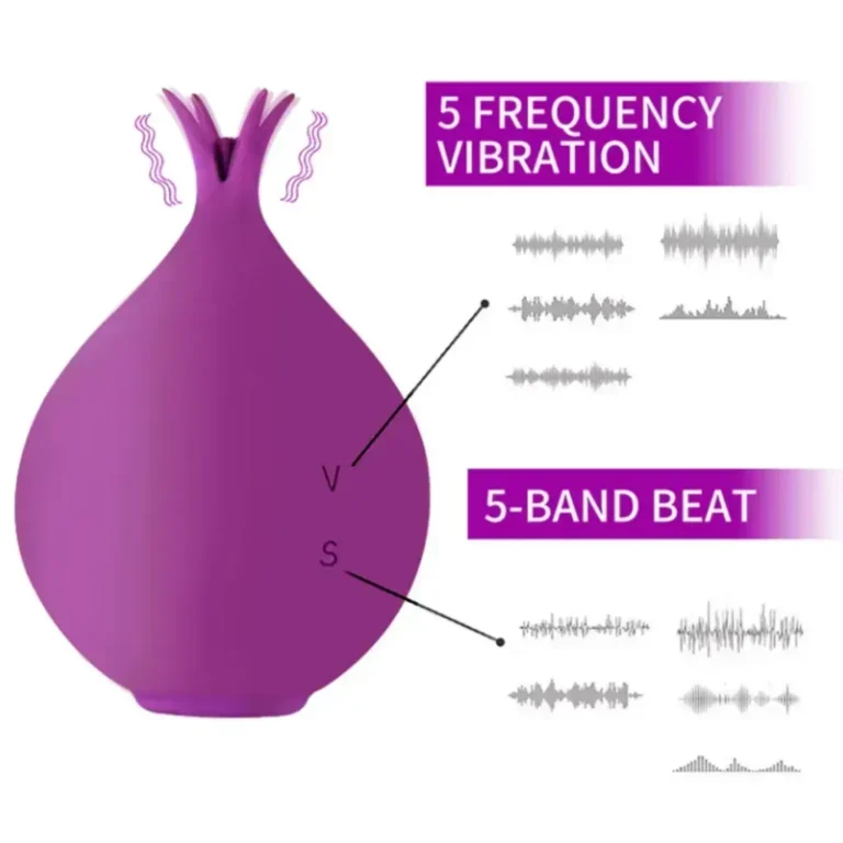 Vibrador y Succionador Granate Usb