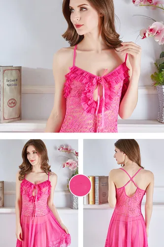 Babydoll Rosado con Encaje cod-8502
