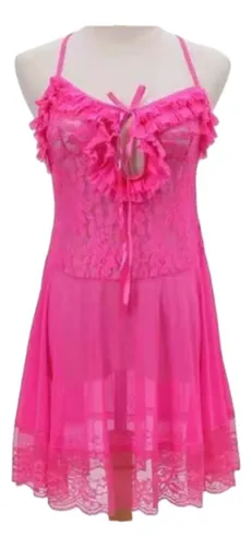 Babydoll Rosado con Encaje cod-8502