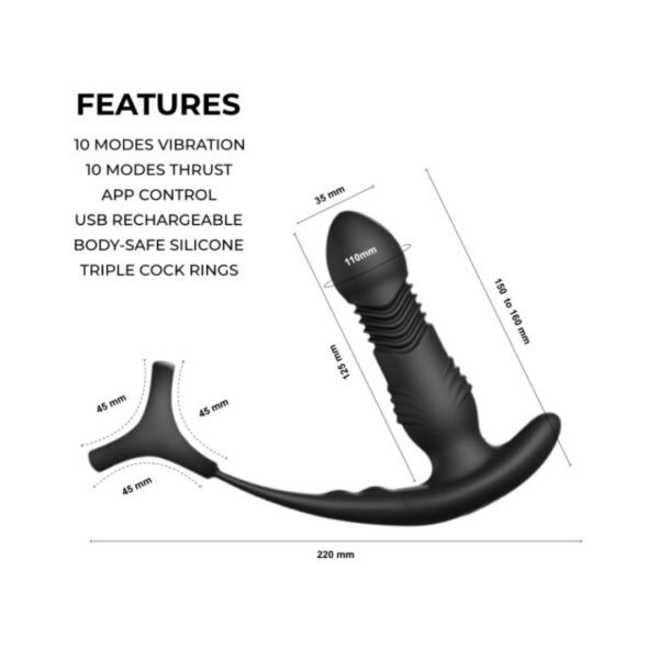 Connor Vibrador Prostático Sube y Baja con App