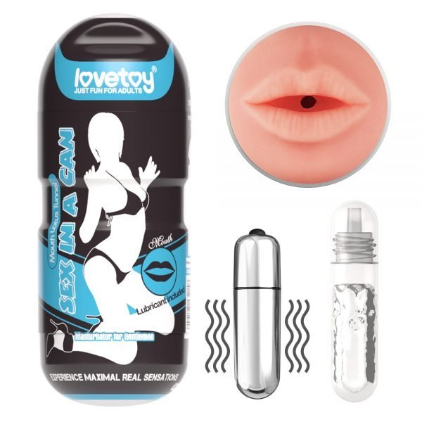 Masturbador “Sexo Enlatado” Stamina Tunnel Boca Vibradora 509-02