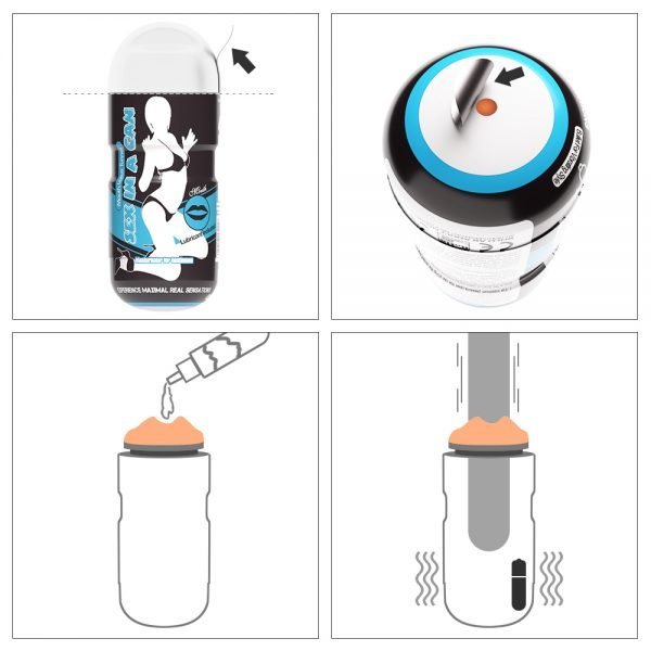 Masturbador “Sexo Enlatado” Stamina Tunnel Boca Vibradora 509-02