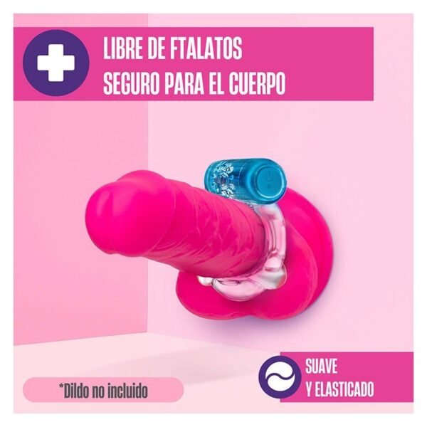 Pleaser Anillo Vibrador Recargable Azul