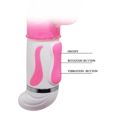 Vibrador-Rotador con Estimulador de Clítoris Fascination