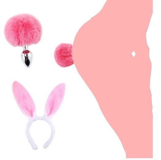 set-conejo.jpg Set de orejas y cola de conejo