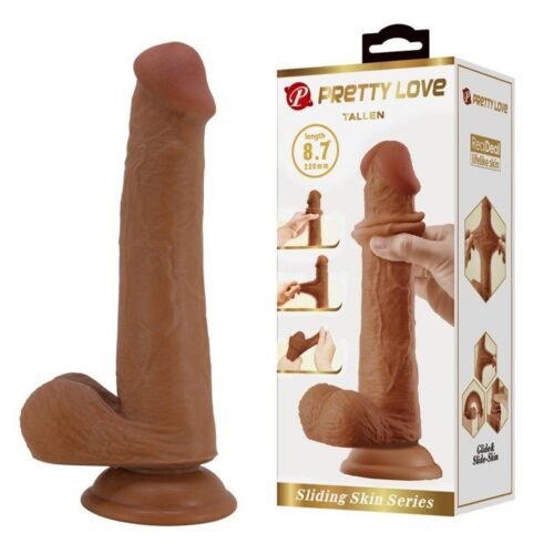 Tallen Dildo Realista Piel Deslizable 22 cm - Moca