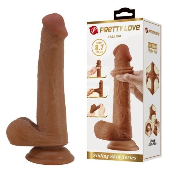 Tallen Dildo Realista Piel Deslizable 22 cm - Moca