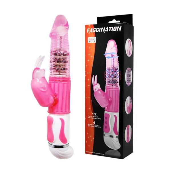 Vibrador-Rotador con Estimulador de Clítoris Fascination
