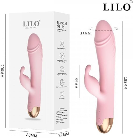 Vibrador Conejito Rotativo Punto G y Clítoris