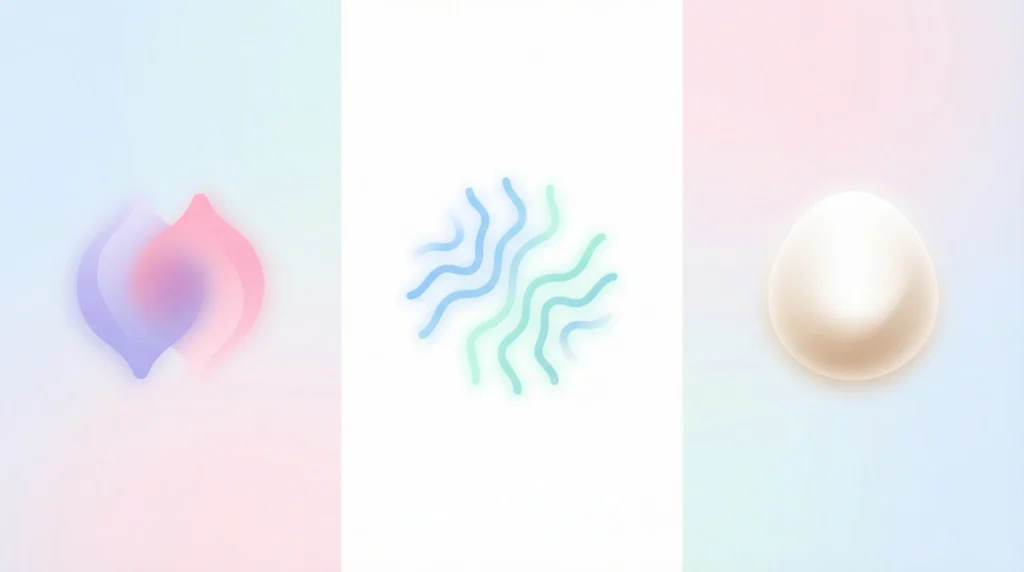 Vibrador Snappy:  Infografía con íconos conceptuales de estimulación dual, modos de vibración y silicona premium