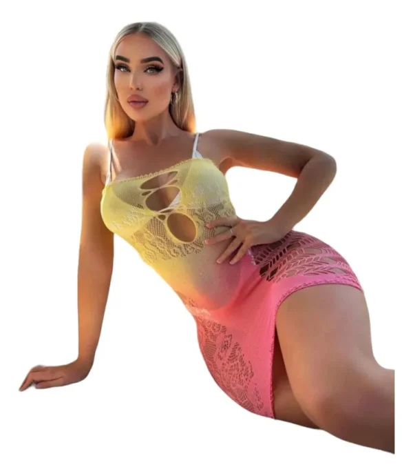 Babydoll Sexy Transparente Multicolor NO:W50069